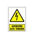 Pictograma syssa senal de advertencia atencion alta tension en pvc 245x345 mm