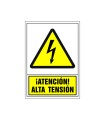 Pictograma syssa señal de advertencia atencion! alta tension en pvc 245x345 mm