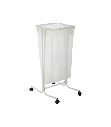 Soporte cep para bolsas de basura de 110 litros en plastico y acero con ruedas 400x450x853 mm