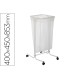 Soporte cep para bolsas de basura de 110 litros en plastico y acero con ruedas 400x450x853 mm