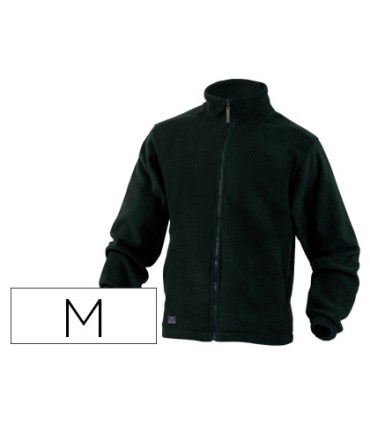 Chaqueta deltaplus polar con cremallera 2 bolsillos color negro talla m