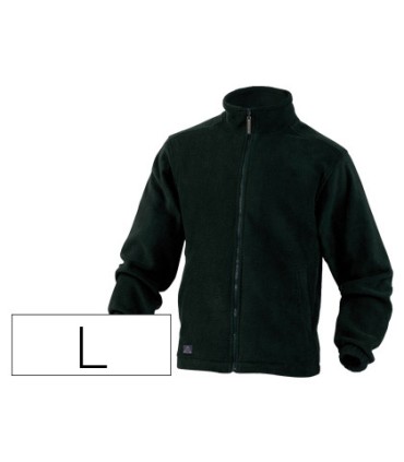 Chaqueta deltaplus polar con cremallera 2 bolsillos color negro talla l