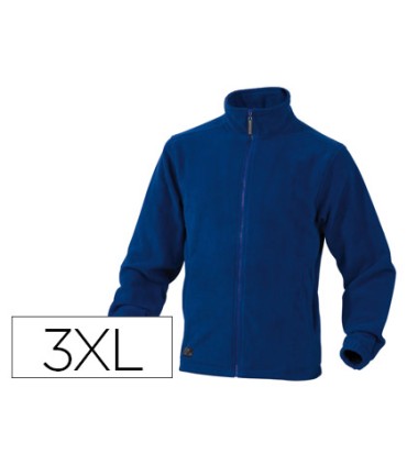 Chaqueta deltaplus polar con cremallera 2 bolsillos color azul talla 3xl