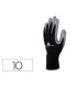 Guantes deltaplus de punto poliester palma de nitrilo especial para mecanica grasas aceites negro gris talla 10