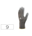 Guantes deltaplus poliester antideslizante lavable especial para manipulacion y manutencion gris talla 9