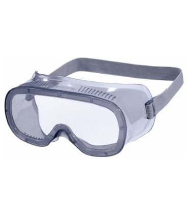 Gafas de proteccion deltaplus panoramicas montura flexible de pvc ventilacion directa talla ajustable color gris