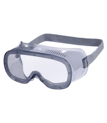 Gafas de proteccion deltaplus panoramicas montura flexible de pvc ventilacion directa talla ajustable color gris