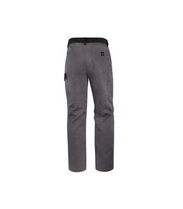 Pantalon de trabajo deltaplus cintura ajustable 5 bolsillos color gris verde talla xxl