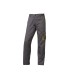 Pantalon de trabajo deltaplus cintura ajustable 5 bolsillos color gris verde talla xs