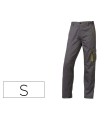 Pantalon de trabajo deltaplus cintura ajustable 5 bolsillos color gris verde talla s