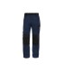 Pantalon de trabajo deltaplus cintura ajustable 5 bolsillos color azul naranja talla xs