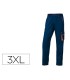 Pantalon de trabajo deltaplus cintura ajustable 5 bolsillos color azul naranja talla 3xl