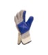 Guantes deltaplus docker serraje vacuno reforzado ideal para trabajos intensivo color gris azul talla 10