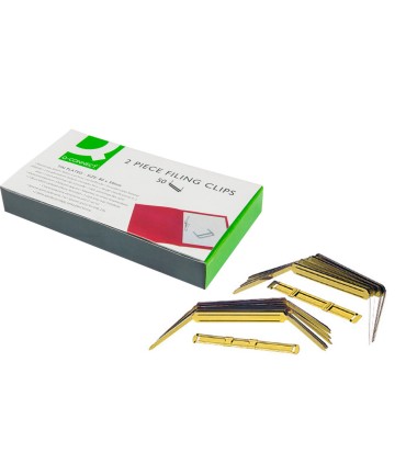 Encuadernador fastener q connect dorado caja de 50 unidades