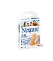 Tira protectora 3m nexcare para heridas y cortes plasticoimpermeable caja de 20 unidades diversos tamaños