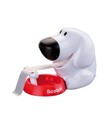 Portarrollo sobremesa scotch doggy c31 de 19mm x89 mt incluye rollo de cinta magic