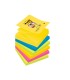 Bloc de notas adhesivas quita y pon post it super sticky 76x76 mm con 90 hojas pack de 6 bloc colores surtidos