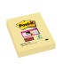 Bloc de notas adhesivas quita y pon post it super sticky 51x78 mm con 90 hojas amarillo canario