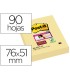 Bloc de notas adhesivas quita y pon post it super sticky 51x78 mm con 90 hojas amarillo canario