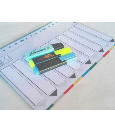 Separador esselte plastico juego de 10 separadores folio con 5 colores multitaladro