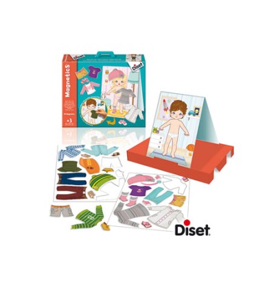 Juego diset didactico magnetico vestir nino nina