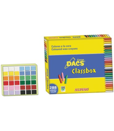 Lapices cera dacs classbox caja de 288 unidades 12 colores surtidos