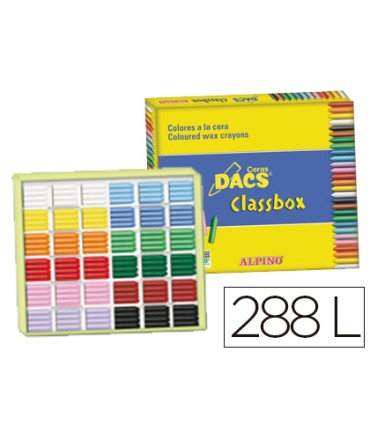 Lapices cera dacs classbox caja de 288 unidades 12 colores surtidos