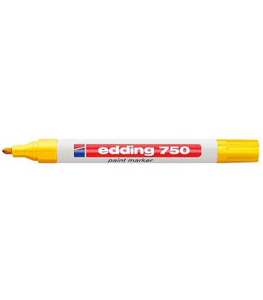 Rotulador edding punta fibra 750 amarillo punta redonda 2 4 mm