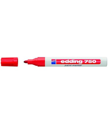 Rotulador edding punta fibra 750 rojo punta redonda 2 4 mm