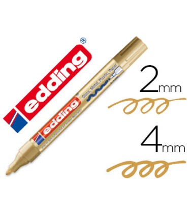 Rotulador edding punta fibra 750 oro punta redonda 2 4 mm