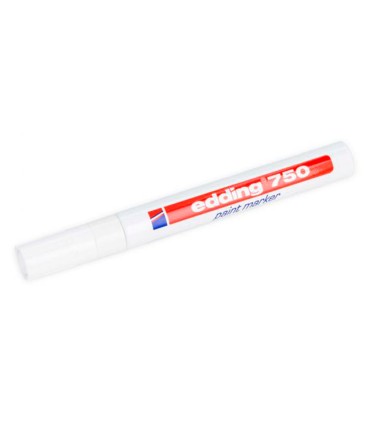 Rotulador edding punta fibra 750 blanco punta redonda 2 4 mm