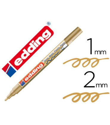 Rotulador edding punta fibra 751 oro punta redonda 1 2 mm