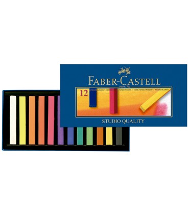 Tiza pastel faber castell estuche carton de 12 unidades colores surtidos