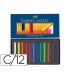 Tiza pastel faber castell estuche carton de 12 unidades colores surtidos