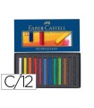 Tiza pastel faber castell estuche carton de 12 unidades colores surtidos