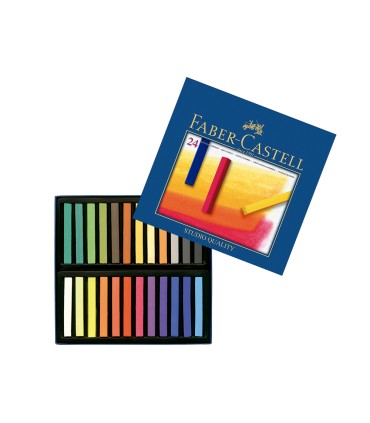 Tiza pastel faber castell estuche carton de 24 unidades colores surtidos