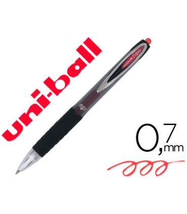 Boligrafo uni ball roller umn 207 retractil 07 mm color rojo