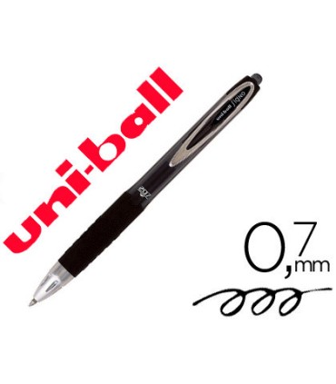 Boligrafo uni ball roller umn 207 retractil 07 mm color negro