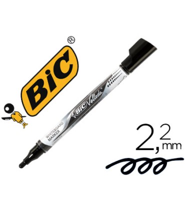 Rotulador bic velleda liquid pocket punta redonda 22 mm negro