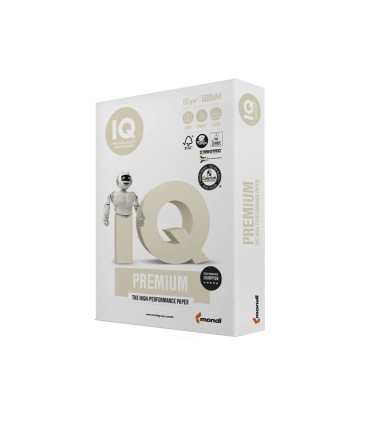 Papel fotocopiadora iq premium din a4 80 gramos paquete de 500 hojas