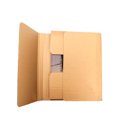 Caja para embalar q connect libro medidas 400x290x75 mm espesor carton 3 mm