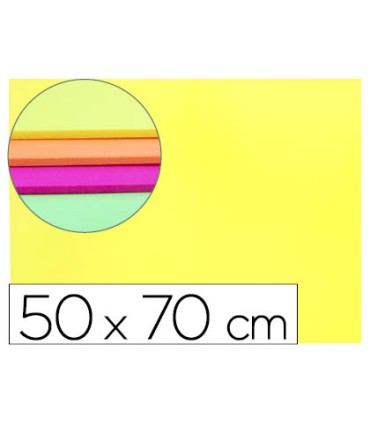 Goma eva liderpapel 50x70cm 60g m2 espesor 2mm fluor amarillo