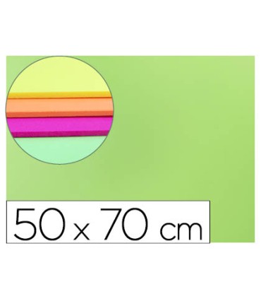 Goma eva liderpapel 50x70cm 60g m2 espesor 2mm fluor verde