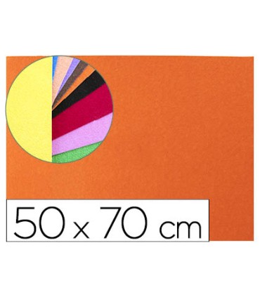 Goma eva liderpapel 50x70cm 60g m2 espesor 2mm textura toalla naranja