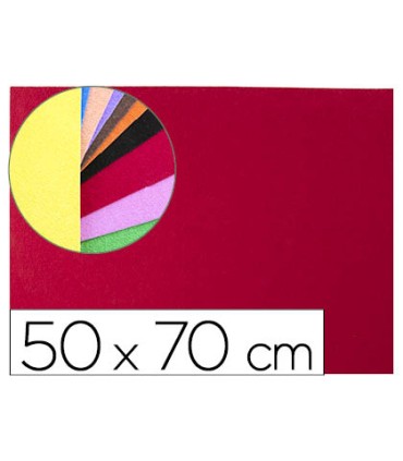 Goma eva liderpapel 50x70cm 60g m2 espesor 2mm textura toalla rojo