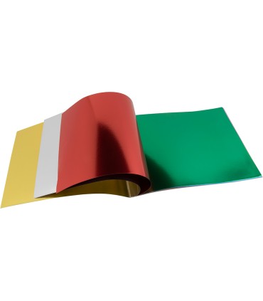 Bloc trabajos manuales liderpapel papel metalizado 240x315 mm 10 hojas colores surtidos