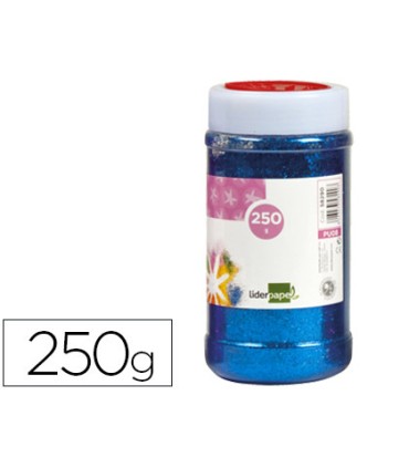 Purpurina liderpapel fantasia color azul metalizado bote de 250 gr