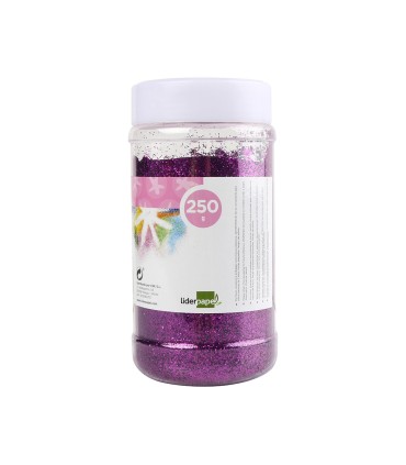 Purpurina liderpapel fantasia color violeta metalizado bote de 250 gr