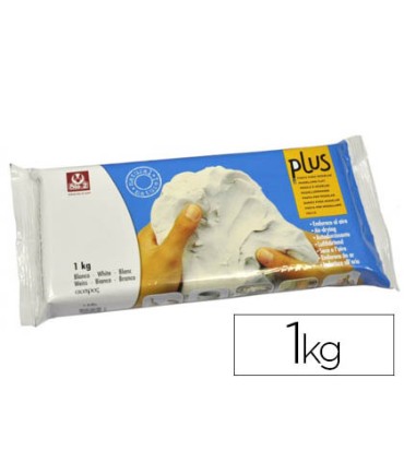 Arcilla sio 2 plus blanca endurece al aire paquete de 1 kg