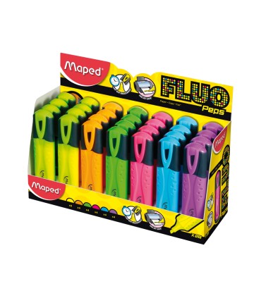 Rotulador maped fluo peps classic expositor de 28 unidades colores surtidos